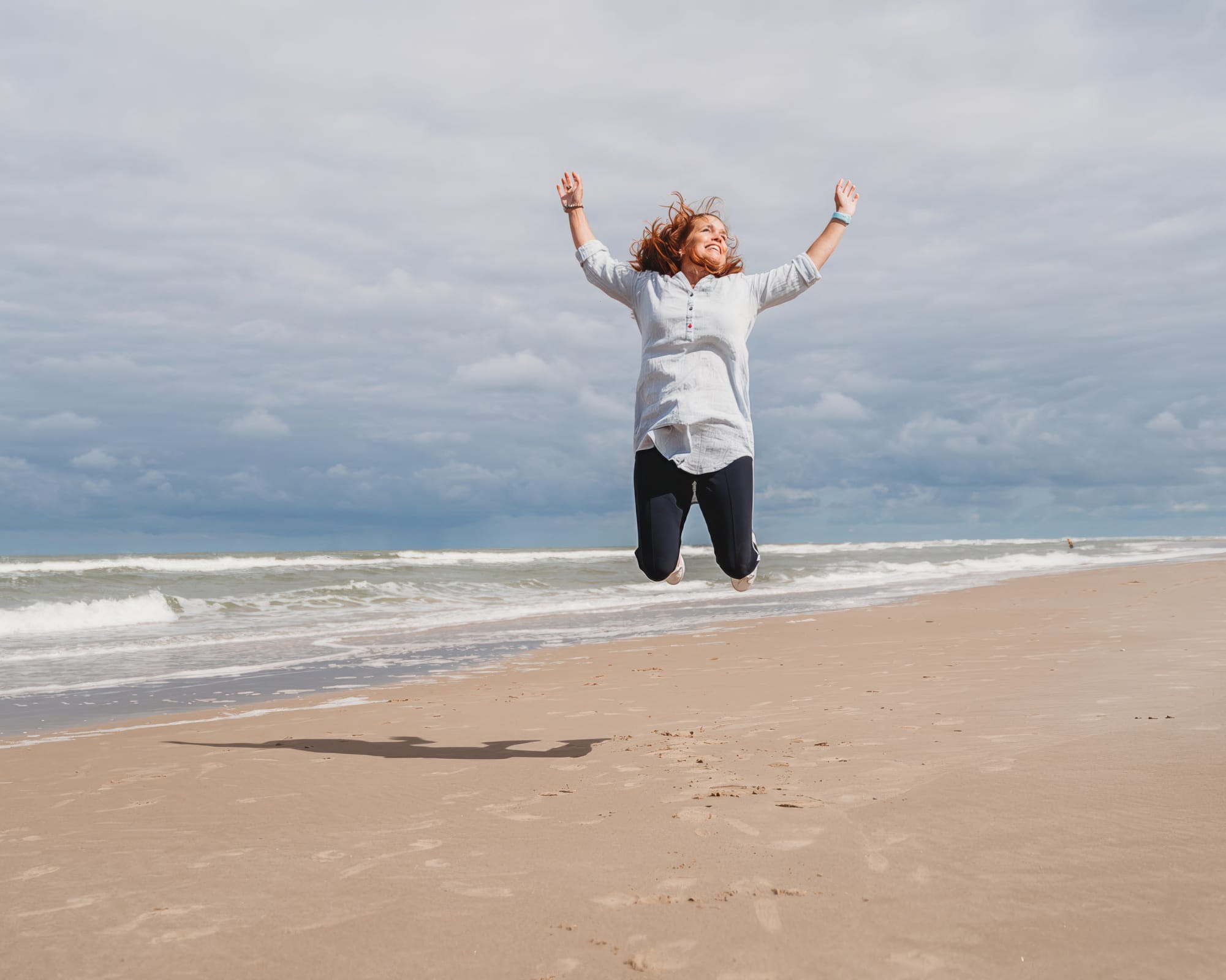 Foto van fotograaf Sandra van der Meulen van Sandrinos Fotografie op het strand van Egmond
