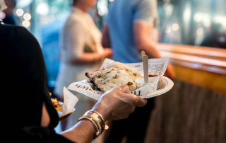 Culinaire hapjes op een zakelijk evenement in Purmerend